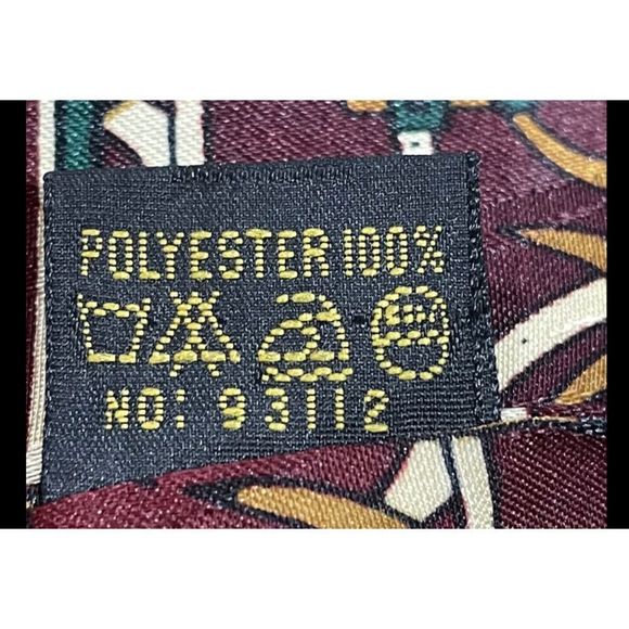 Kkusebo / Burgandy Green Brown / Rectangle Scarf / 10" x 50" / Polyester - Picture 3 of 4